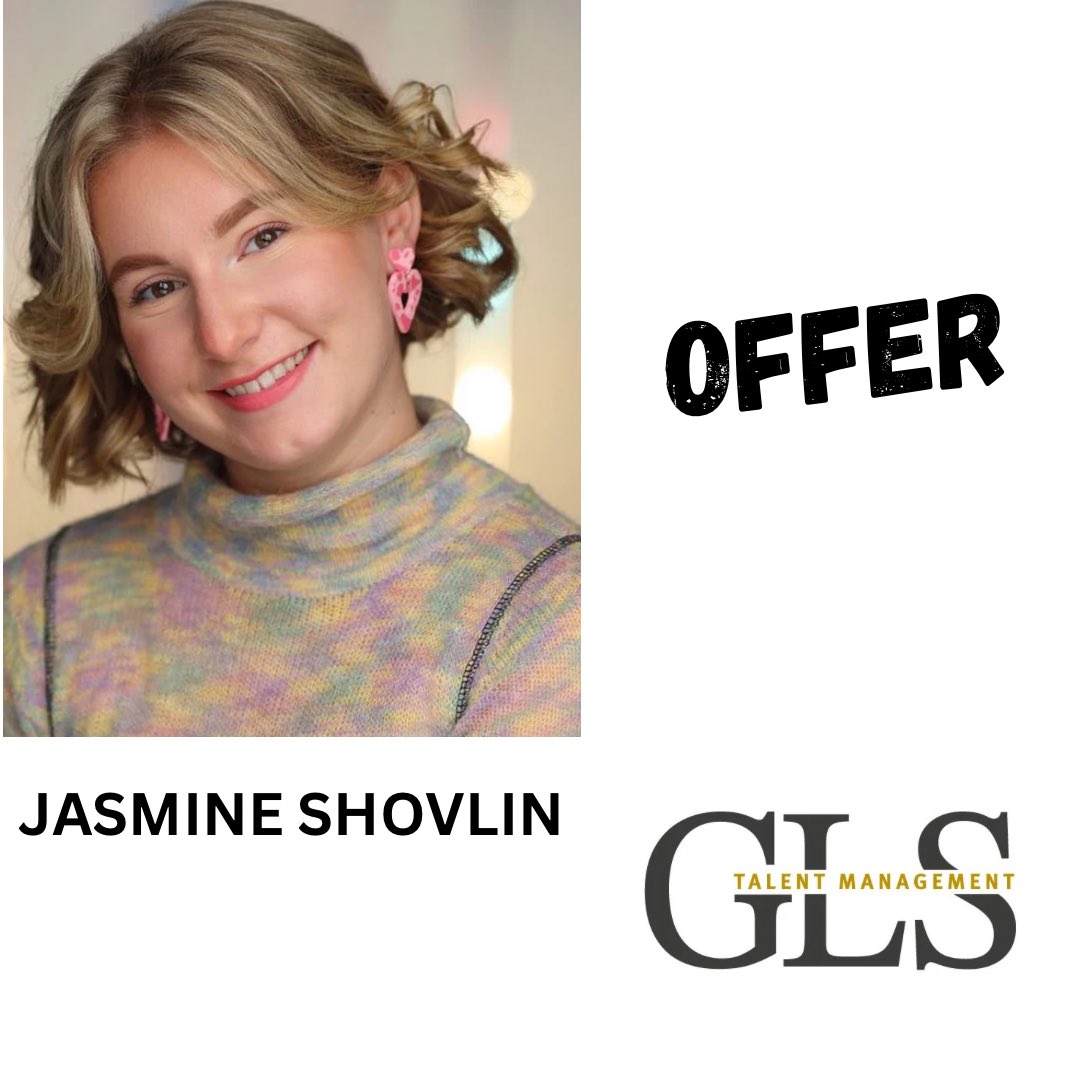 Lovely offer in for JASMINE SHOVLIN 🎉 #glstm #offer #proud #singer #dancer #spotlight #glstalentmanagement