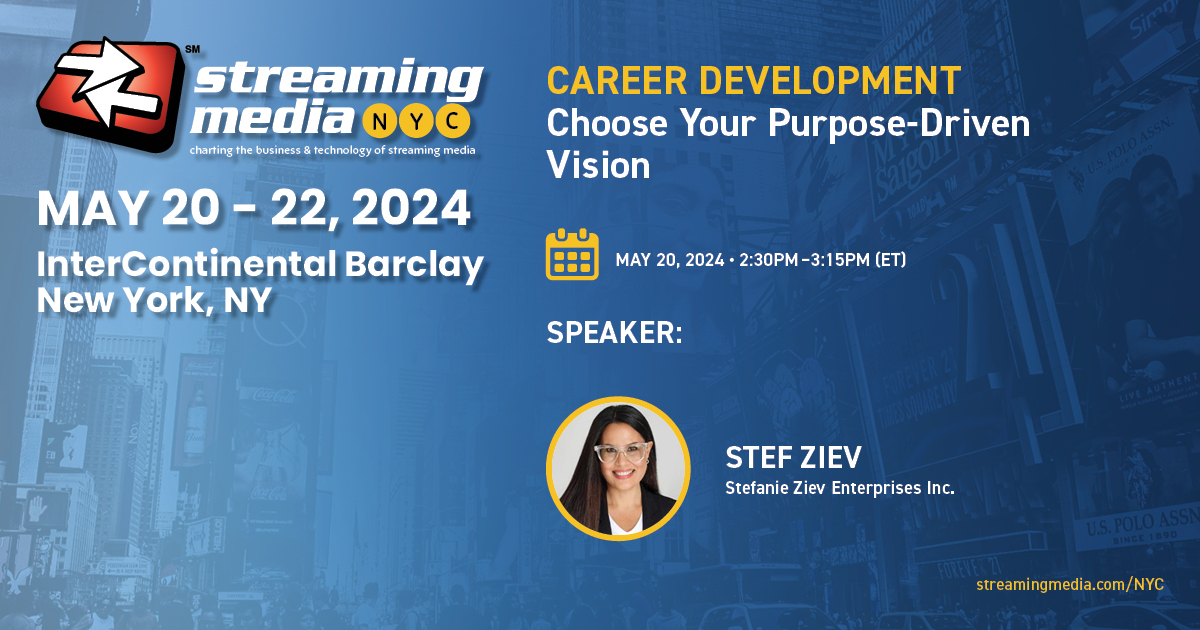 Want to learn more about Career Development? Join us at #StreamingNYC to hear from speaker Stef Ziev. Register today, use code SMNYC24! ow.ly/3QGm50RuUjy