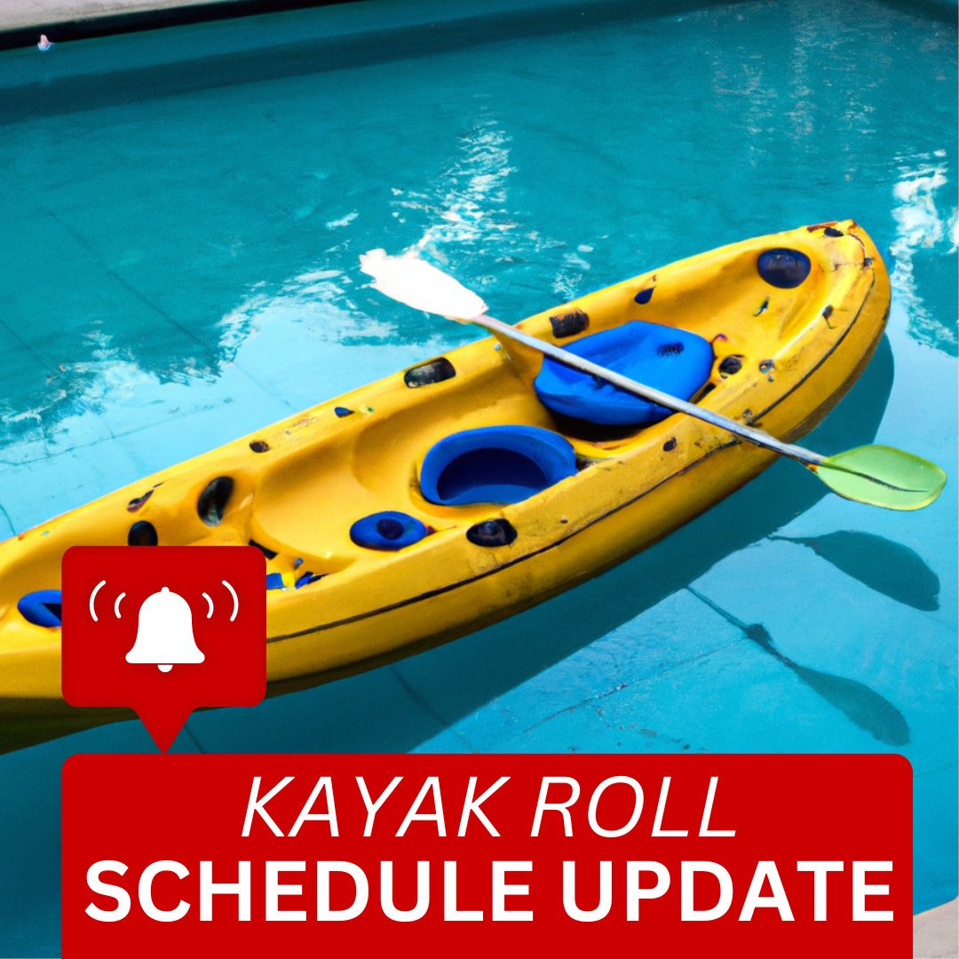 🛶 Due to unforeseen circumstances, our kayak roll session for this Friday (5/3) is canceled. Stay tuned for updates on the next adventure!  #RollWithTheFlow