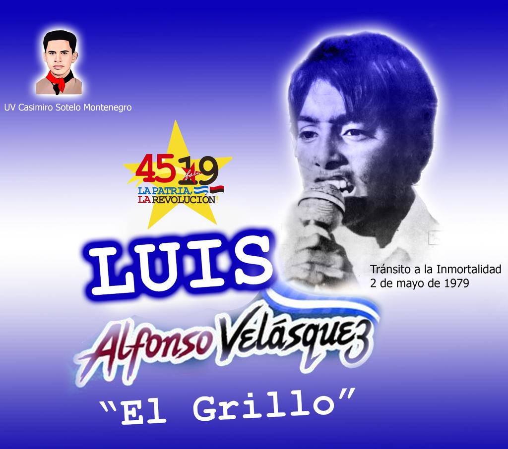 Hace 45 años falleció en el Hospital Oriental de Managua,  el niño mártir de la causa sandinista Luis Alfonso Velásquez Flores, después de batallar durante cinco días por su vida. Su apodo era “El Grillo” La Guardia Nacional le había disparado a la cabeza. #Nicaragua #SomosUNCSM