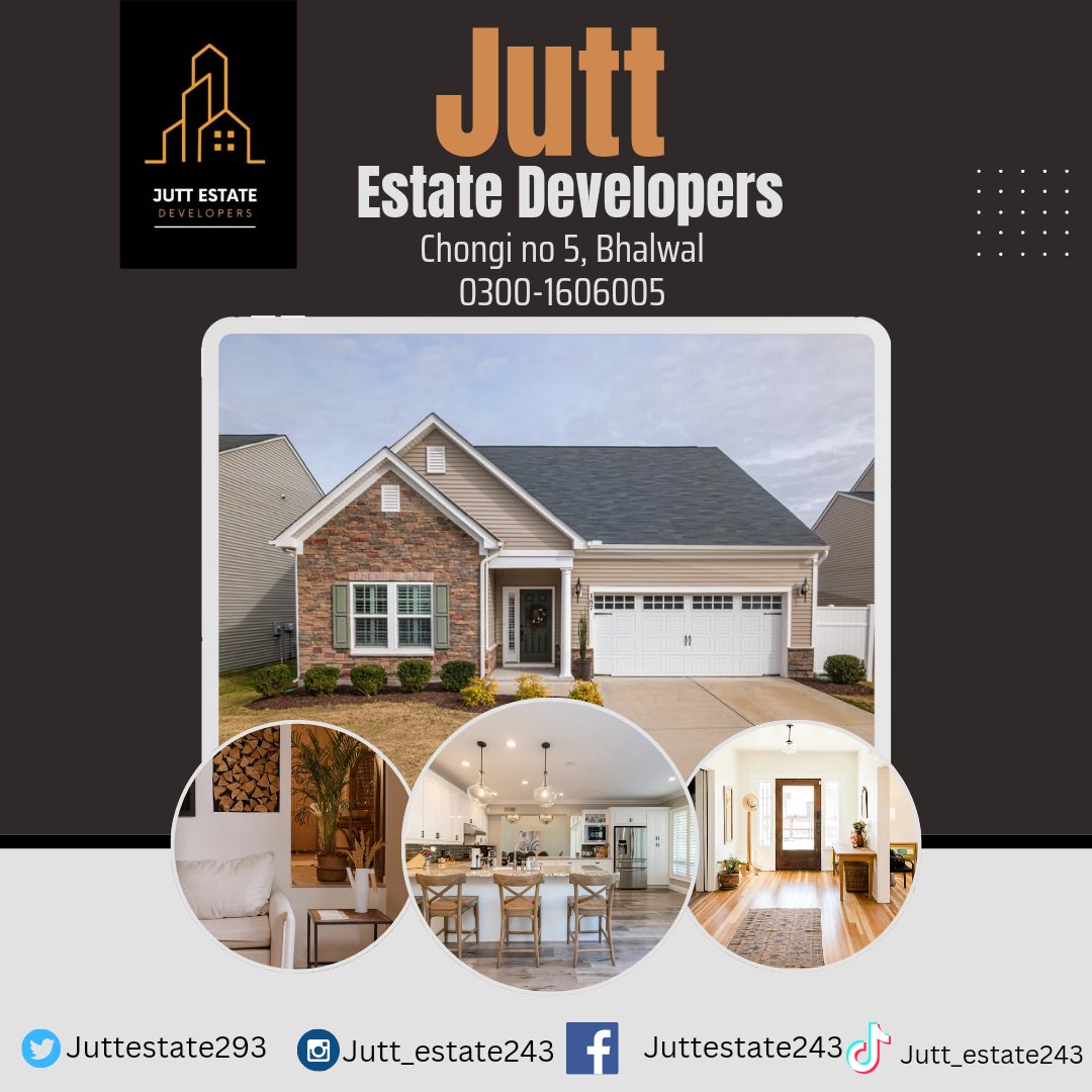 Jutt Estate Developers Bhalwal, Contact now to buy #Commercial and #Residential #property . #realestate #Bhalwal #sargodha #estateagency #propertyconsultant #estatedevelopers