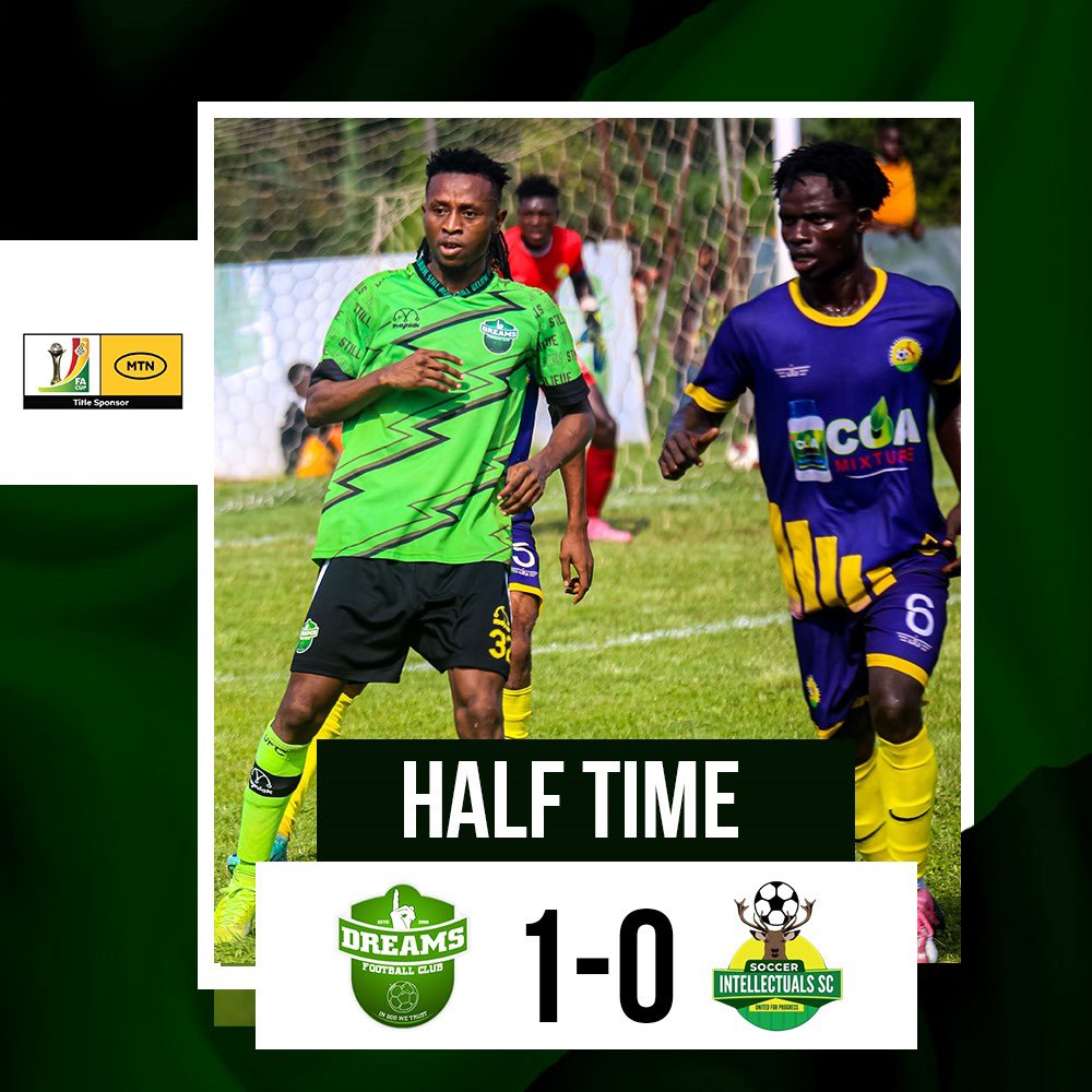 Leading at the break - let's keep pushing, Believers 💪

#DreamsIntellectuals

#StillBelieve☝🏾💚 | #IGWT | #MTNFACUP