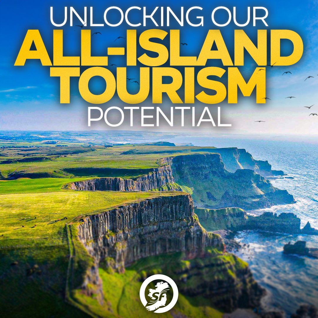 Sinn Féin is working to unlock the full potential of all-island tourism. By working together, we can create exciting opportunities to attract more visitors than ever. Showcasing the beauty of all our island will help grow the economy, regenerate communities & create better jobs