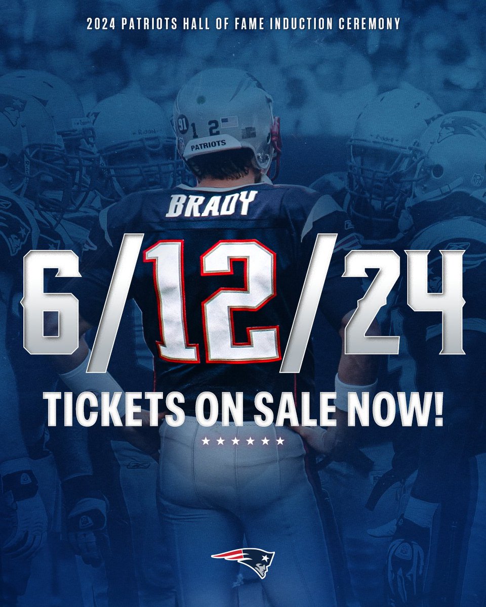 Join us on June 12 to celebrate @TomBrady’s legacy! Tickets to the @TheHall ceremony are now on sale: bit.ly/44rvkxw