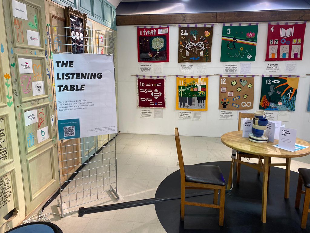 This is your last opportunity to go and visit the Listening Table. It is in @Sparks_bristol until 13th May. If you do visit please leave us some feedback via the QR code @MiMoBristol @SpaisStudents @SPAISBristol @HelloBrigstow