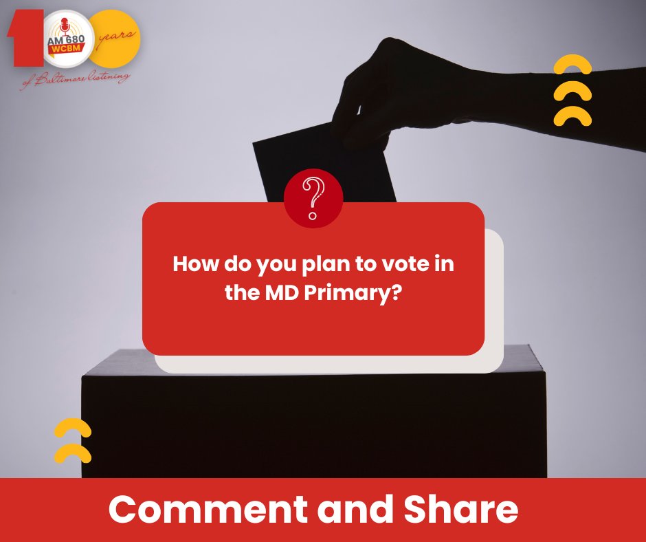 How do you plan to vote in the MD Primary? Let us know below. Submit your answer on wcbm.com