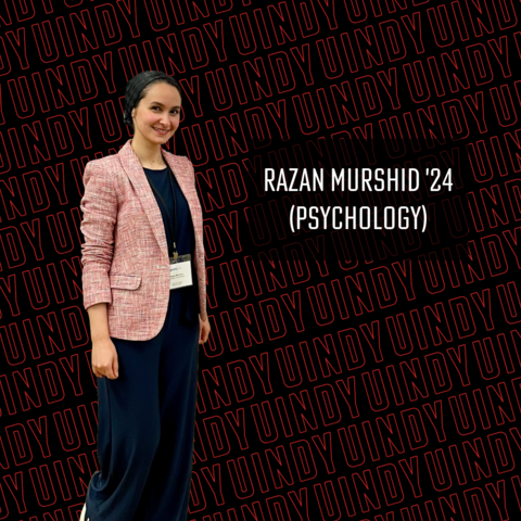 Razan Murshid '24 is one step closer to her goal of becoming a clinical psychologist and providing life-changing care to those struggling with mental health disorders. Read more about Razan's post-graduation plans on #YOUIndy: bit.ly/4a2t4ha. #uindygrad #classof2024
