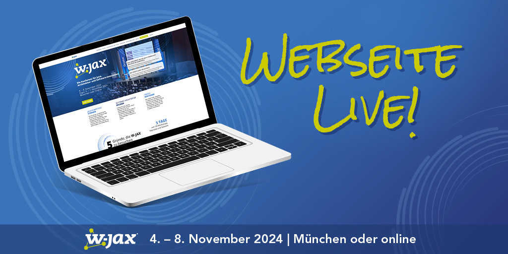 🎉 Gerade ist die #jaxcon in Mainz vorbei und schon sind wir im W-JAX Fieber! 🚀 Wir kommen wieder nach München. Schaut doch jetzt schonmal vorbei, denn ab jetzt ist die neue Webseite live und ihr könnt euch eure Tickets sichern! 💻🎟️ 🔗 ow.ly/HrEs50RuVKR