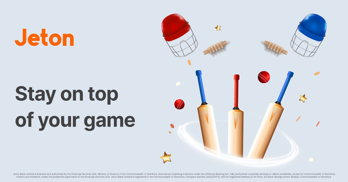 This one’s for you cricket fans! 🏏
 
Make your payments with Jeton during the Indian Premier League and stay on top of your game 👉 bit.ly/45uTyWU 

#ipl #ipl2024 #cricket #cricketlovers #india #indianpremierleague #onlinepayments