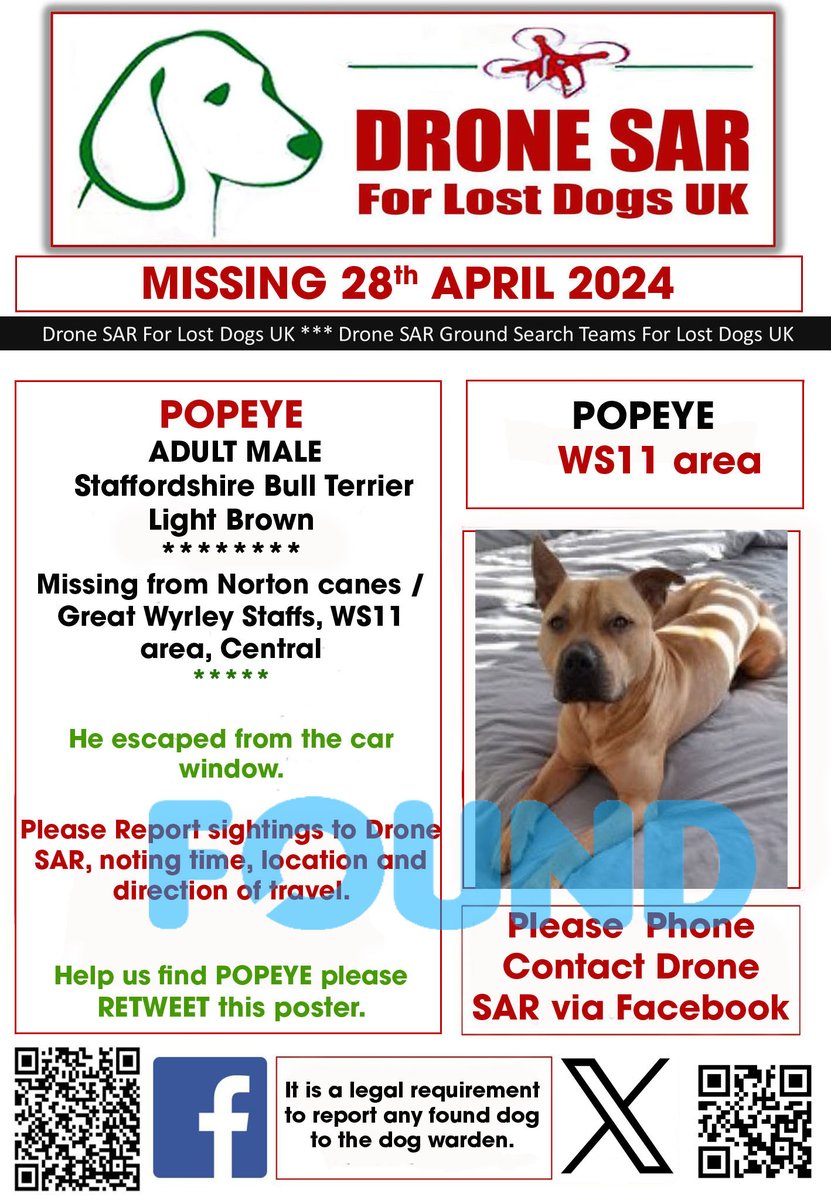 #Reunited POPEYE has been Reunited well done to everyone involved in his safe return 🐶😀 #HomeSafe #DroneSAR