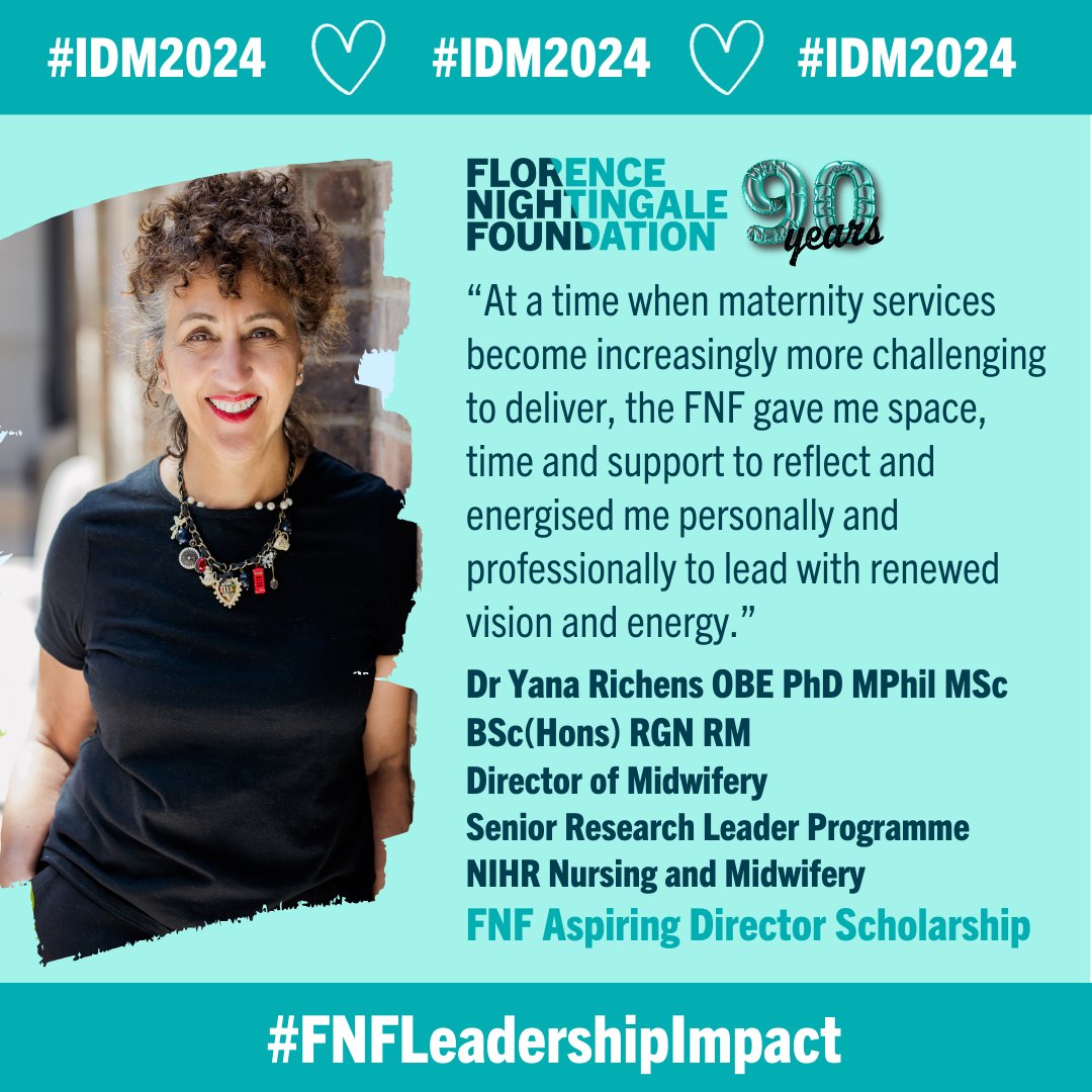 🥰ICYMI: Yesterday, to celebrate #IDM2024, we shared a blog from some of our incredible midwifery leaders who are also part of the fabulous FNF community. You can read the blog here florence-nightingale-foundation.org.uk/celebrating-mi…

@Yanarichens @MidwifeSierra @nafiza_anwar
#FNF90at90 #FNFLeadershipImpact