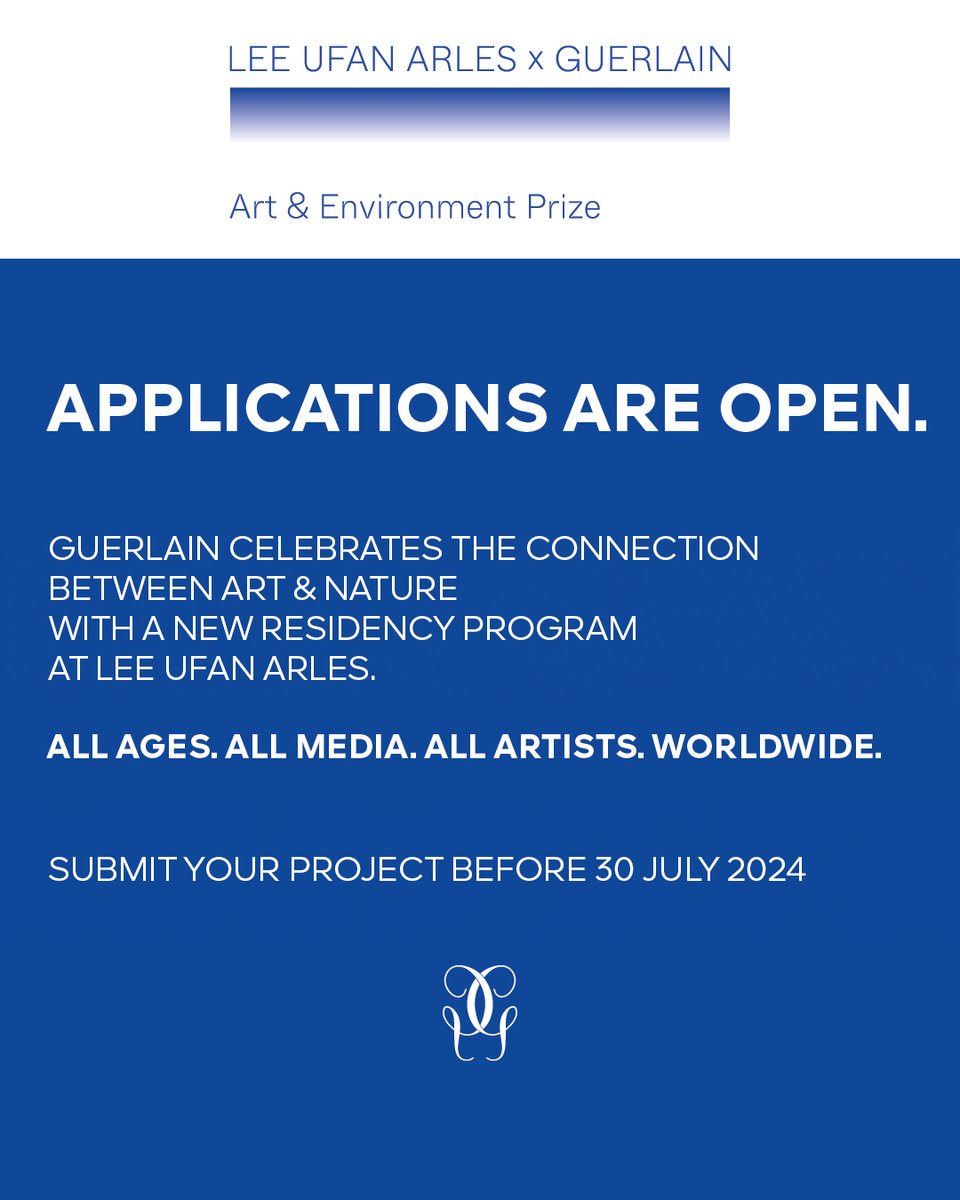 #NowOpen: applications for the second edition of the Art & Environment Prize by Guerlain x Lee Ufan Arles. Awarded by a jury of experts chaired by Lee Ufan, including Wim Wenders, Laurent LeBon and inaugural winner Djibril Boukhenaïssi, the Prize welcomes applications from all…