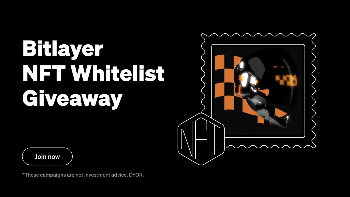 🖼️ Hey frens! We're are giving away 1000 WL for @BitlayerLabs' upcoming Lucky Helmets mint!

💡 Remember to bridge some ETH to BTC on the Bitlayer network to be able to mint

🗓️ Ends 5 May, 4pm UTC

Join now 👇
bit.ly/3Wp2xYh