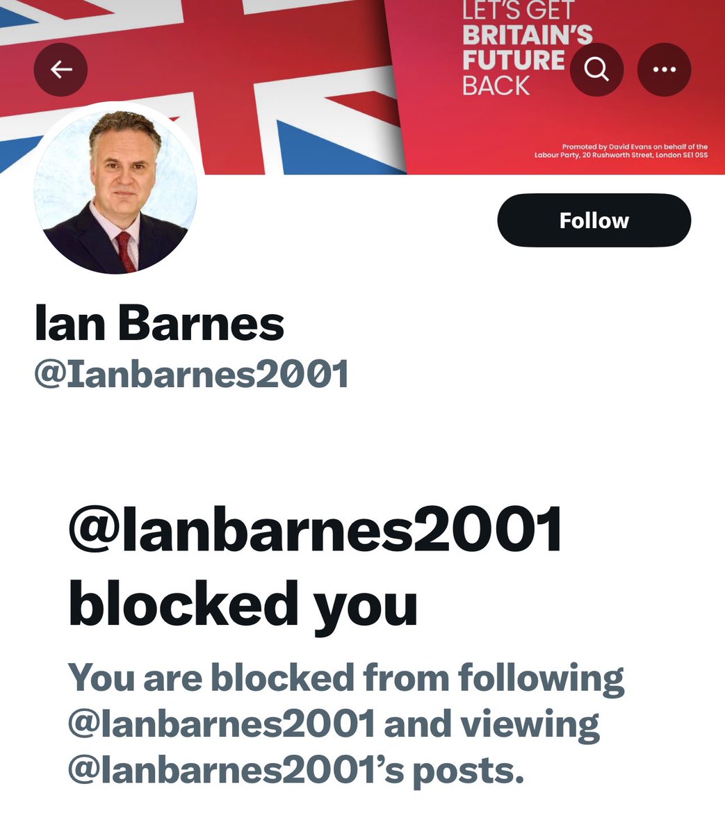 Barnes & I were Twitter buddies around social things, sustainability, LTNs, cycle lanes etc. And today I said I’m not sure about voting for Khan due to his views on Israel. Bang.