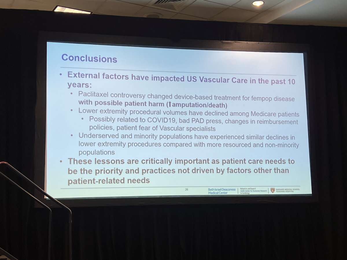 Next, @EricSecemskyMD shares the conclusion from his study 'The Dynamic Landscape of Femoropopliteal Revascularization Practices Amidst Controversy and Pandemic' here at #SCAI2024. 🗣️ #PAD