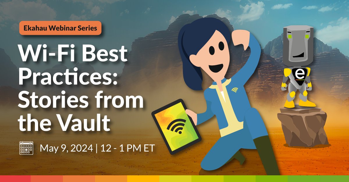 🗓️ May 9th Webinar with hosts <a href="/MattStarling/">Matt Starling</a> and <a href="/MacDeryng/">Mac Deryng</a>. Come learn about quick fixes for adjusting Wi-Fi installations to match design intentions. Sign up today: wifi.ekahau.com/best-practices…