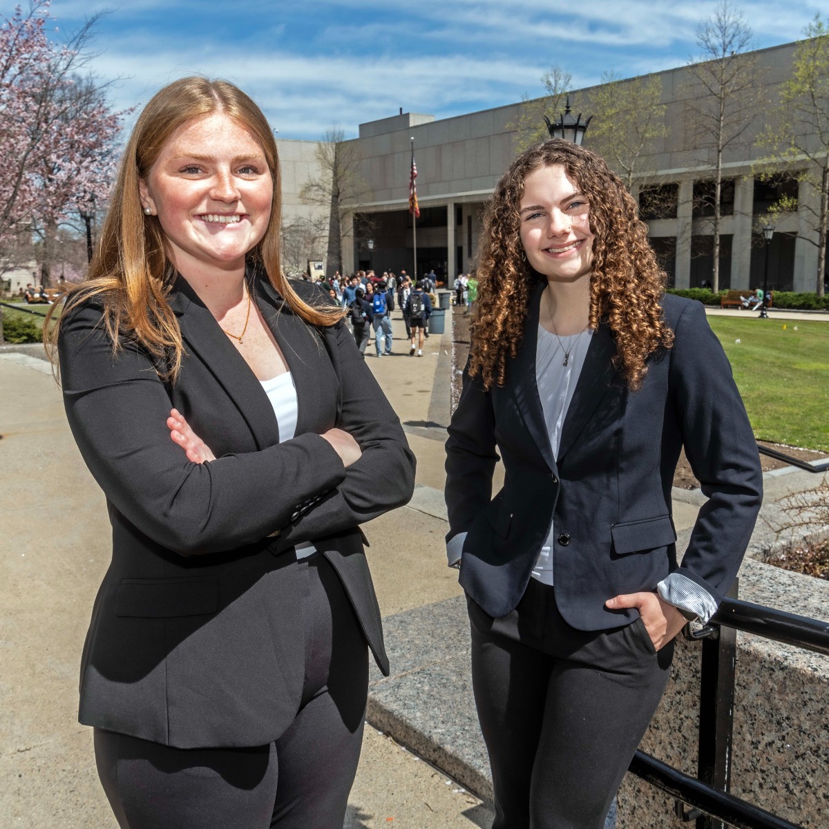 With a campaign slogan of “Forward Together,” Meghan Heckelman '25 and Katie Garrigan '25 won an uncontested race for Undergraduate Government of Boston College leadership and just began their terms. Meet the President and VP ➡️ bc.edu/bc-web/sites/s…