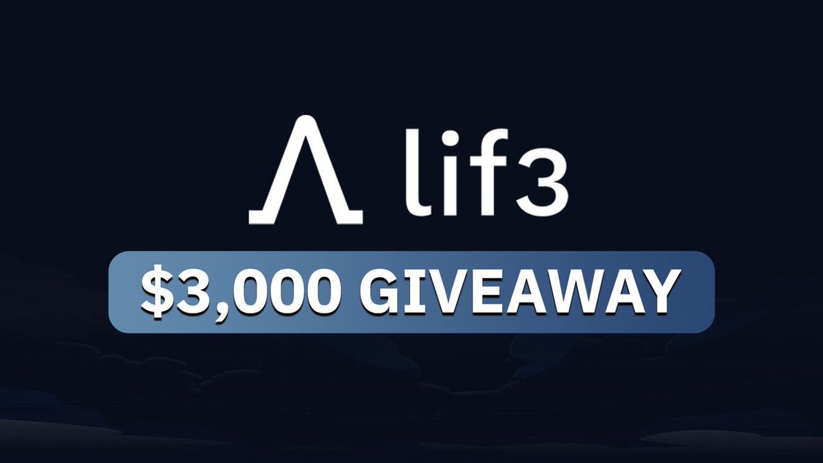 LIF3 #Airdrop is live!

🎁 Total for airdrop: $3,000

👉 Use our airdrop bot in Telegram to participate: t.me/Lif3Official_b…

🗓 Ends on: 13th May

🗓 Distribution: within 10 days after airdrop ends.

Complete simple steps to win. Let’s go!