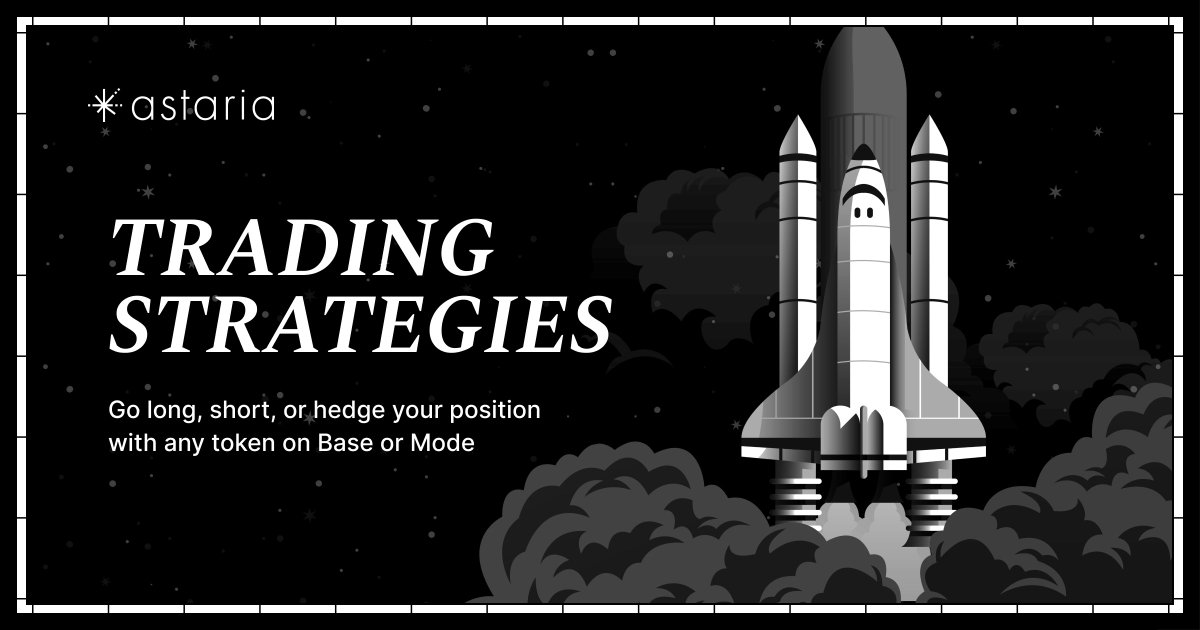 1/ Lending and borrowing with Astaria empowers users to develop multiple portfolio strategies: long, short, or hedge - we've got you covered. Curious to learn about a few of these #DeFI strategies? Let's explore it together! 🧑‍🚀