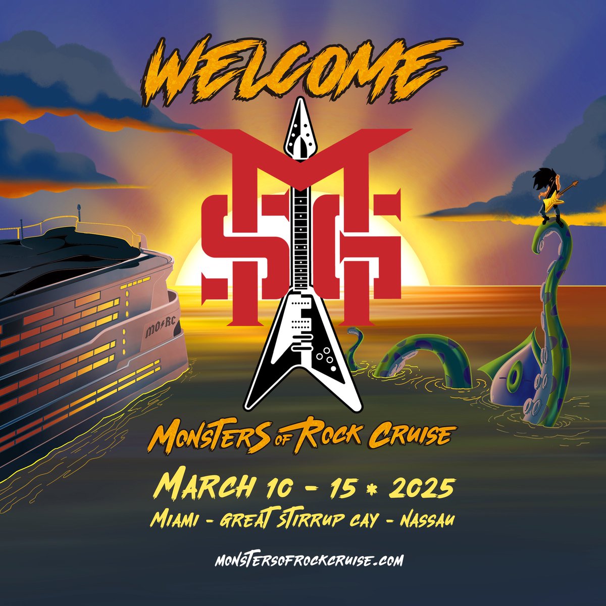 Michael Schenker Group will be aboard the Monsters of Rock Cruise on March 10-15, 2025.
More info & Tickets: monstersofrockcruise.com
#morc2025 #MichaelSchenkerGroup #monstersofrockcruise