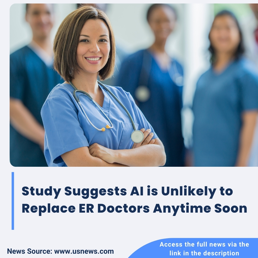 Study Suggests AI is Unlikely to Replace ER Doctors Anytime Soon Read the complete news : clindcast.com/study-suggests… Follow us @ClinDCast News source: usnews.com #healthcare #AI #artificialintelligence #healthcarenews #news