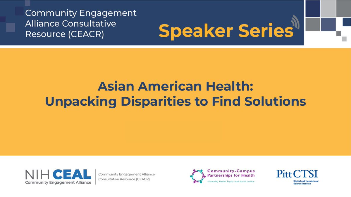CEACR & #NIHCEAL's Asian American, Native Hawaiian, & Pacific Islander Interest Group teamed up to discuss:
 
▪️ the history of disparities affecting Asian American communities & 
▪️ how using disaggregated data can expand #LanguageAccess & #HealthLiteracy.