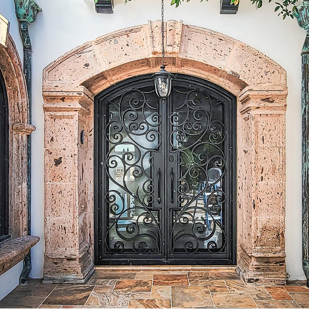 The intricate ironwork adorning this door not only adds a touch of Old-World charm.

#CustomCraftsmanship #UniversalIronDoors #IwantThatDoor #IronDoors #FrontDoor #DoorDesign #MainDoor #Elegance #CustomIronDoors #MainDoorCollection #InteriorDesign #LosAngeles #California