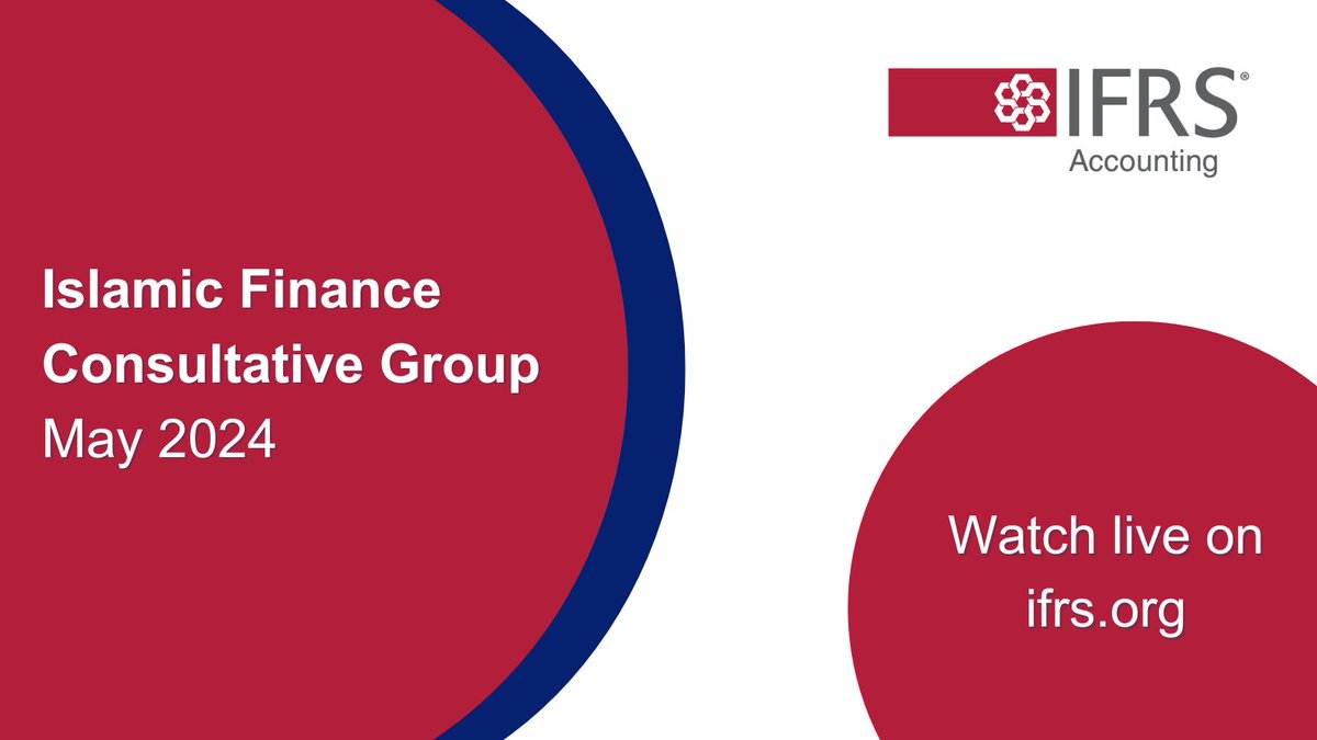 The Islamic Finance Consultative Group meeting papers are live now. Access the agenda and meeting papers and watch live on 8-9 May 2024: ifrs.org/news-and-event… #IFRSMeetings