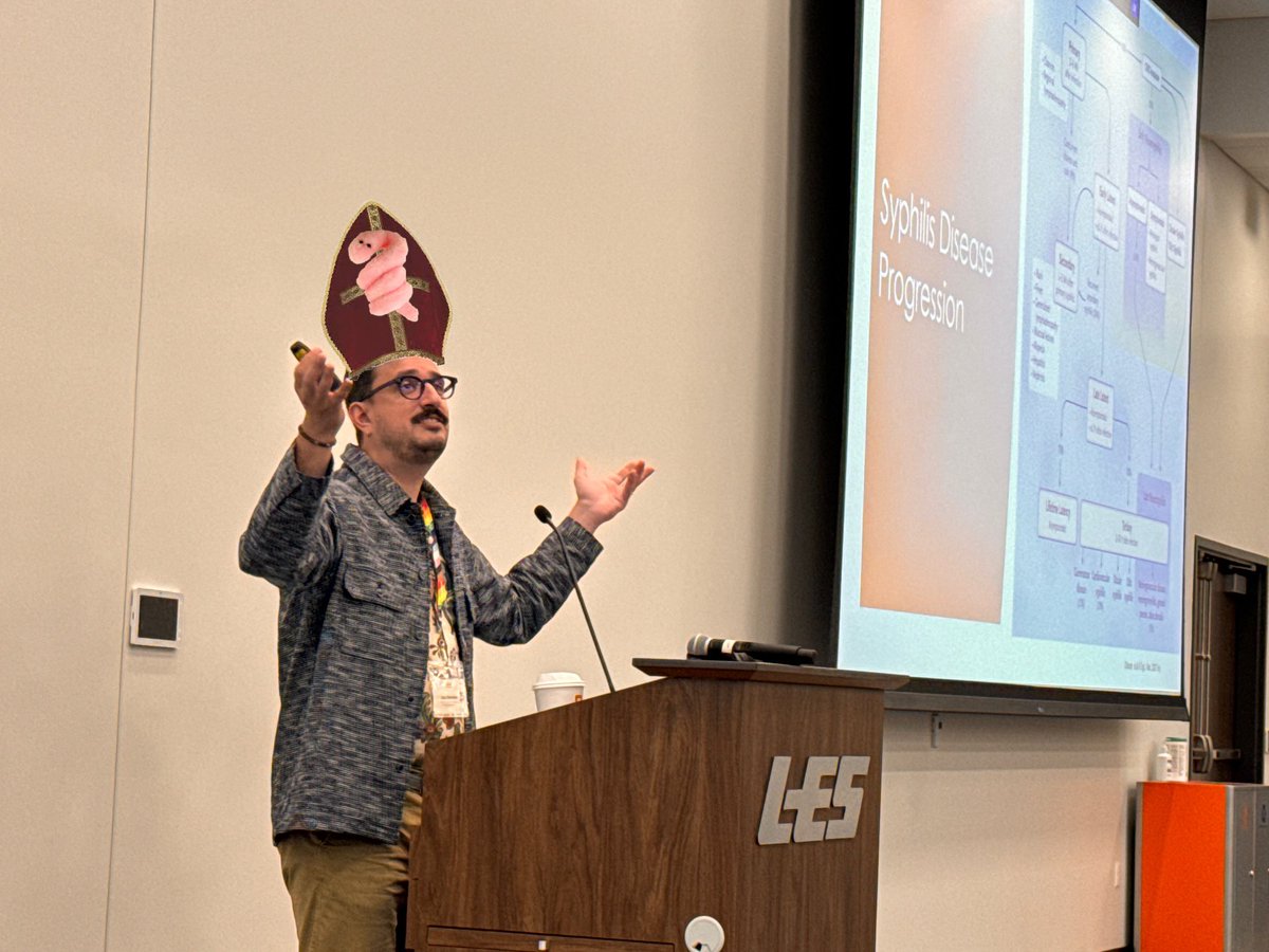 My St Louis STI/HIV Prevention Training Center colleagues are out of control, but here I am as the regional Duke/Cardinal of Syphilis. #STITwitter @NNPTC @CDCSTD