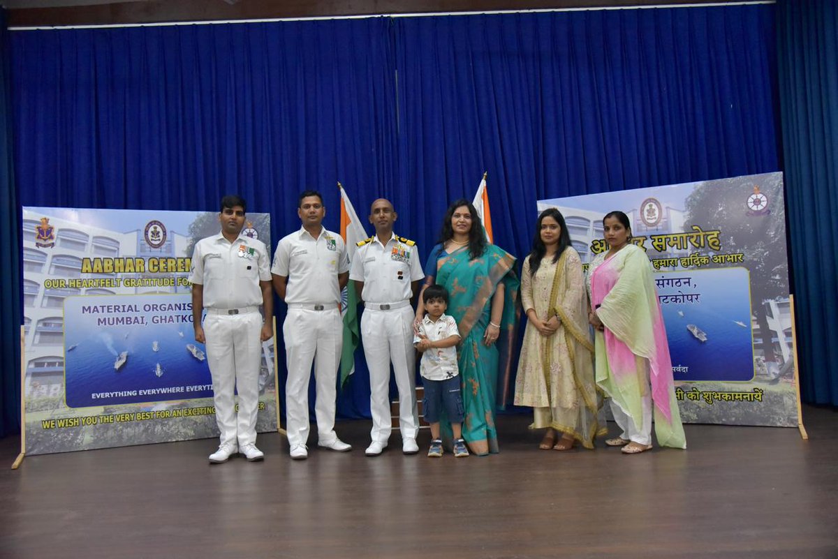 Expressing gratitude for their dedication, sacrifice and selfless service to the nation, #WNC honoured retiring sailors, marking the end of one chapter and the start of a new journey, at 'Aabhar Ceremonies' held at #INHSAsvini, #INSTunir, #INSShikra, #INSVajrabahu and MO (Mbi).