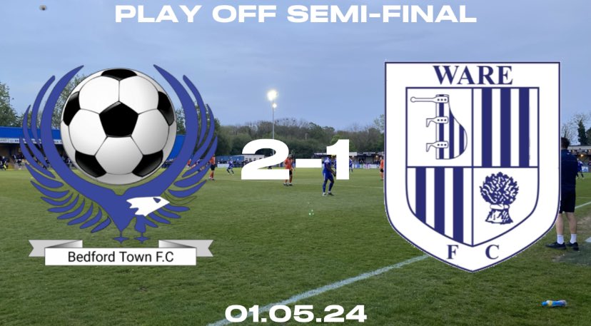 MATCH HIGHLIGHTS🎥 Here are my match highlights from @BedfordTown 2-1 @Ware_FC 🙌 What a game! Brilliant performance from Bedford who deserved the win. Two great goals from the Eagles were enough to get to the play-off final! Don’t wanna miss this one👇 youtu.be/-XOAy6Gc_Ss?si…
