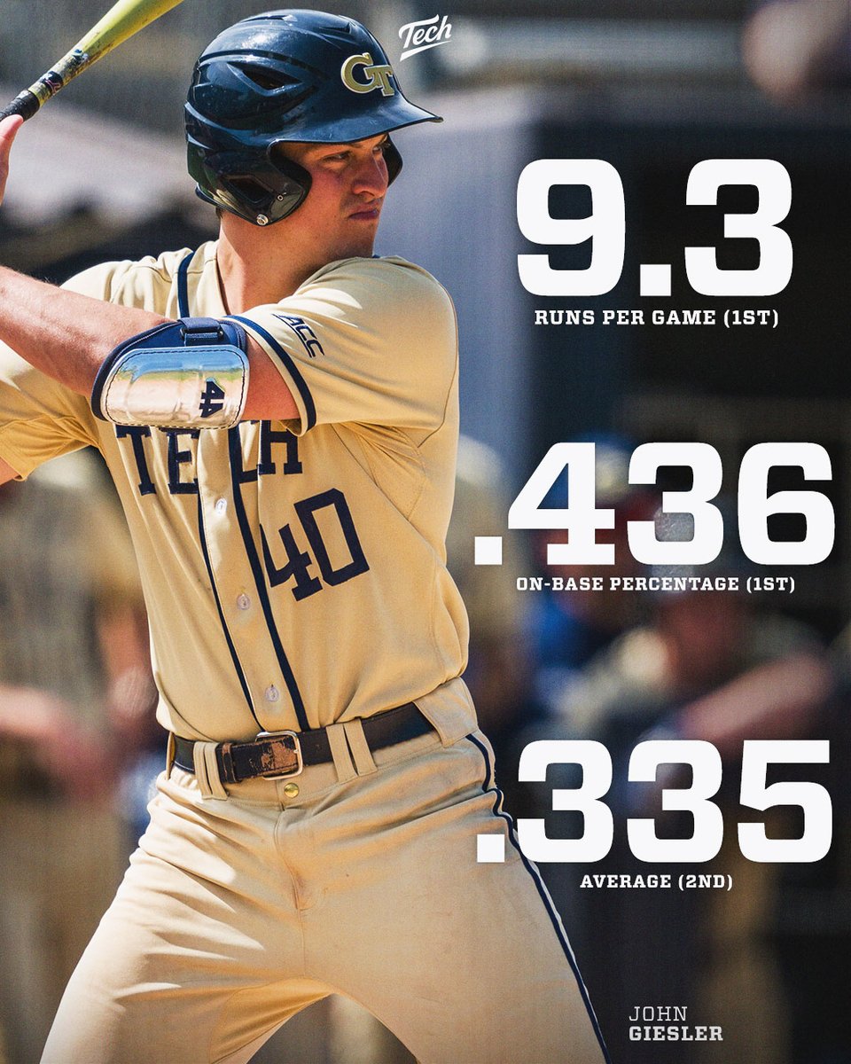 The bats were 🔥 in April! We led @ACCBaseball in four offensive categories last month and were Top 3 in 1️⃣3️⃣ #WreckHavoc x #StingEm