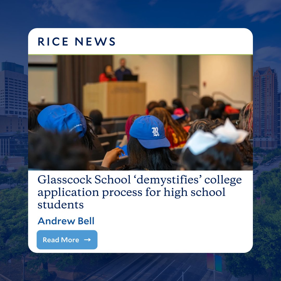 Our recent workshop with @RiceUniversity's Center for Education covered everything from campus tours to expert advice! Dive into the excitement and see how we're helping local high schoolers shape their futures. Check it out here: bit.ly/4dmb18M 📚 #RiceUniversity