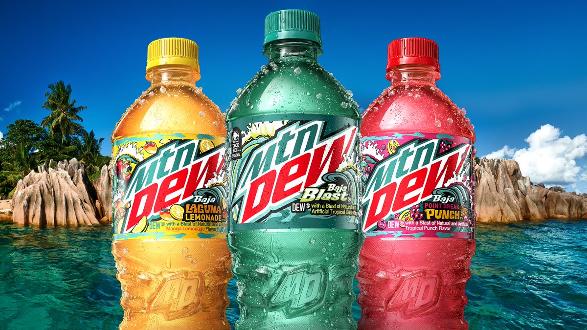 #HavingABlast just trying to figure out which of these Mtn Dew Baja flavors we’re drinking first…