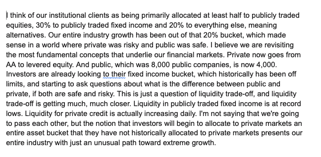 This from @apolloglobal Marc Rowan today is completely fascinating