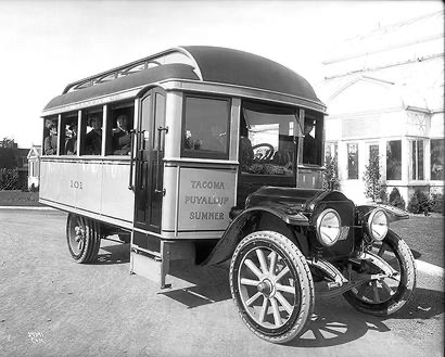 Tacoma Washington. 

“ Alex Christie Passenger Car front, 1914”

How cool is this?