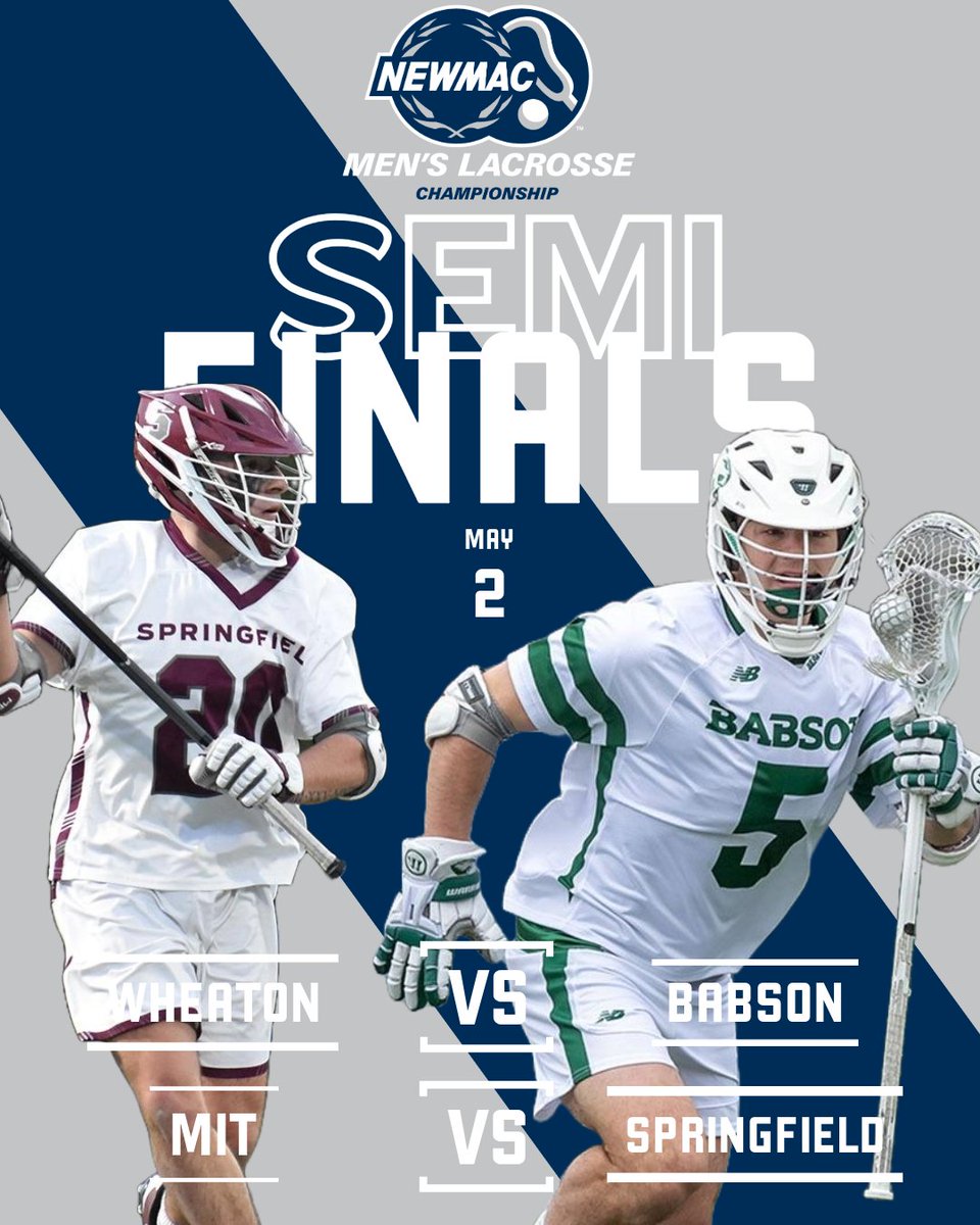 MEN'S LACROSSE CHAMPIONSHIP 🥍 It's semifinal day! Two games on the docket, starting at 7:00 p.m. For tix, video & more ➡️ ow.ly/uSR450RuWSM #GoNEWMAC // #WhyD3