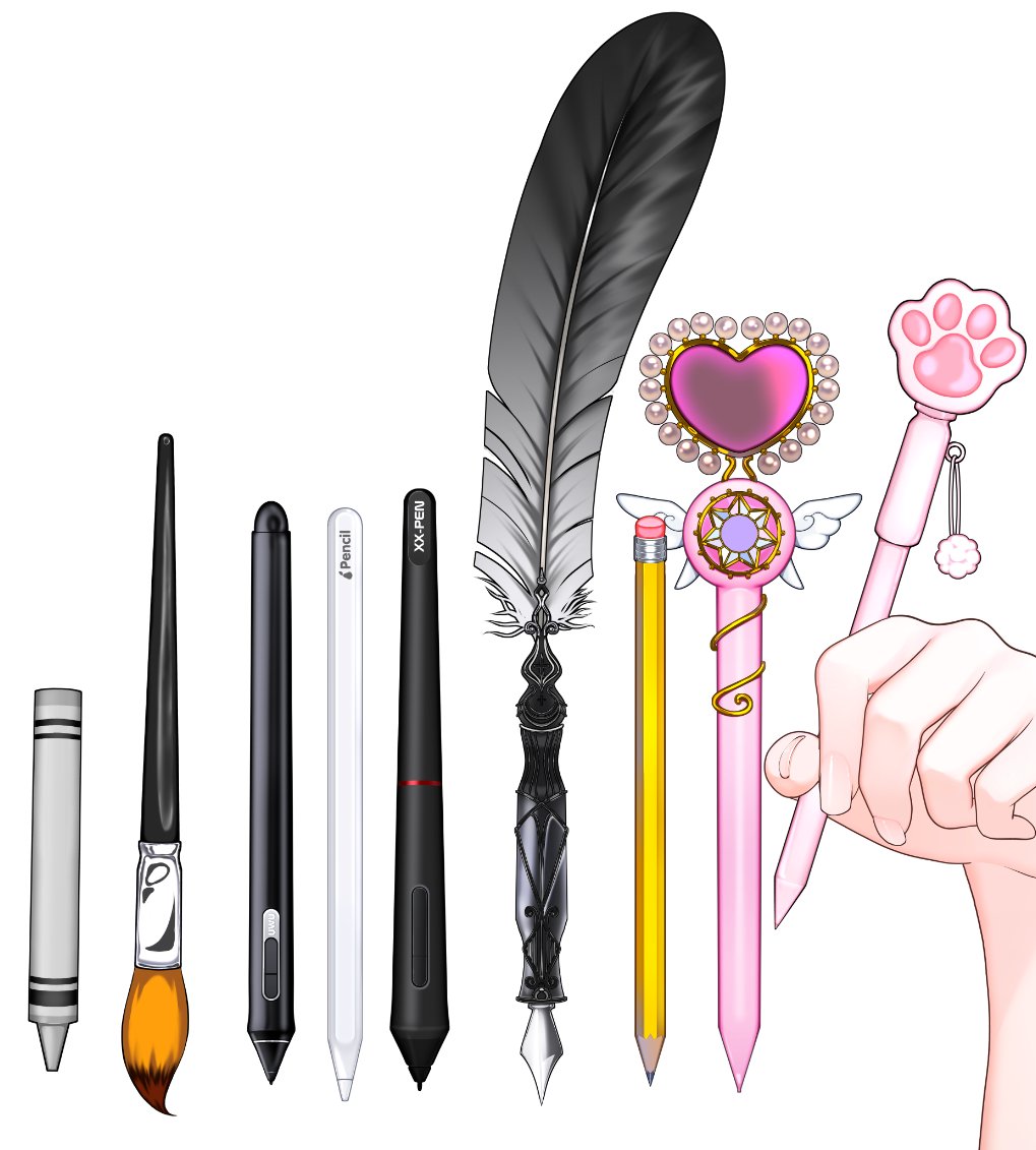 Feather quill! 🪶
I think I´m gonna do 1 more pen before I start rigging them all🩷