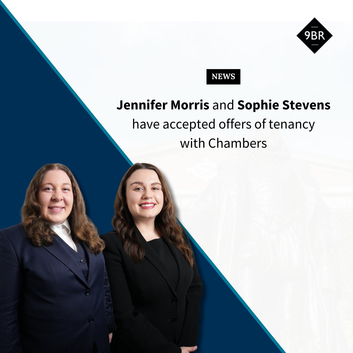 We are pleased to announce that Jennifer Morris (@JenLouiseMorris) and Sophie Stevens (@sophie_mae97) have accepted offers of tenancy with Chambers following the successful completion of their pupillages.