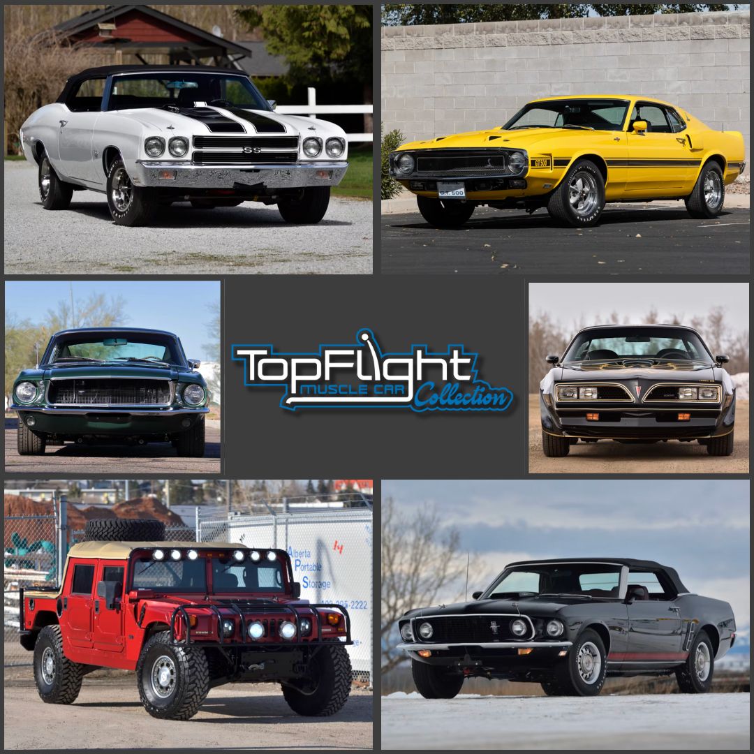 The Top Flight Muscle Car Collection will cross the auction block at Mecum Indy! ▪️More info & photos: bit.ly/4dnoHAc ▪️Register to bid: bit.ly/4aYCGee #MecumIndy #Mecum #MecumAuctions #WhereTheCarsAre #MecumOnMotorTrend