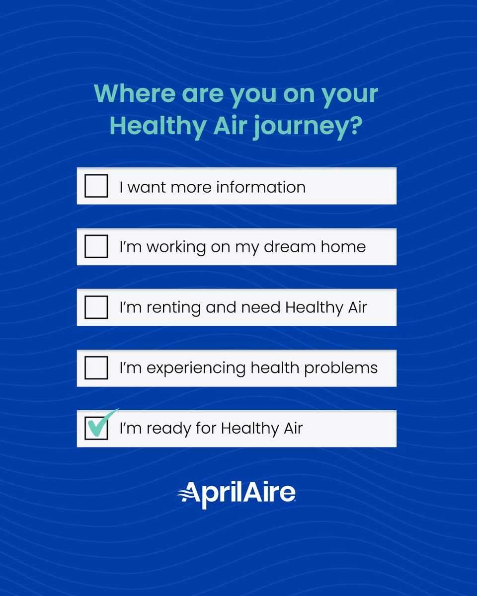 No matter where you are on your #HealthyAir journey, we’re here to help! Find out how AprilAire whole-house solutions can fit into your home and lifestyle. bit.ly/4a1JrL8