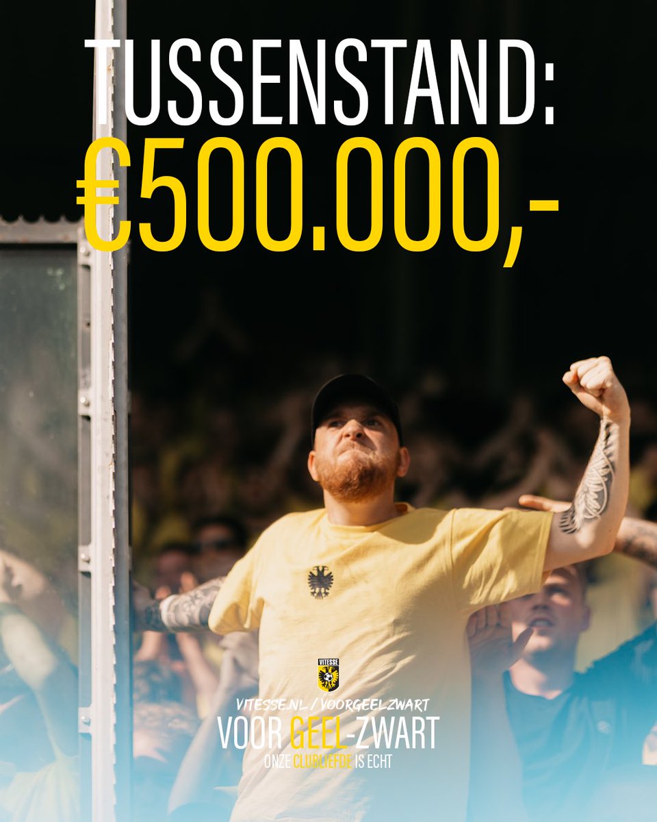 MijnVitesse's tweet photo. 𝟱𝟬𝟬𝗸 🥹 https://t.co/MHEgAb0I2m