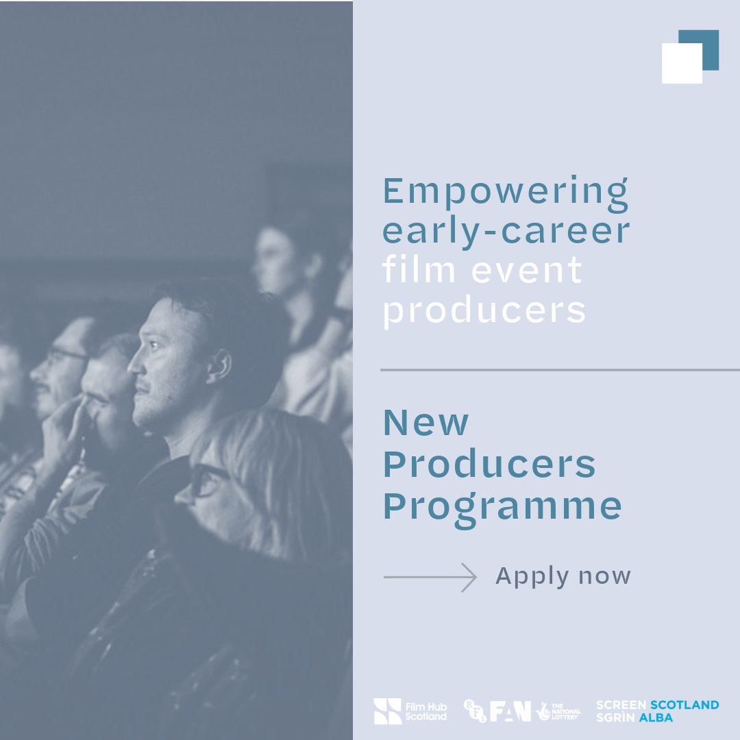 Applications for our New Producers Programme are now open! 🚀 Apply for a four month placement to produce film events with @ScotsQueerFilm @takeoneaction @DCAdundee or @MH_arts. 📅 Deadline: 22 May, 5pm 🔗 More info and apply: bit.ly/NewProducers