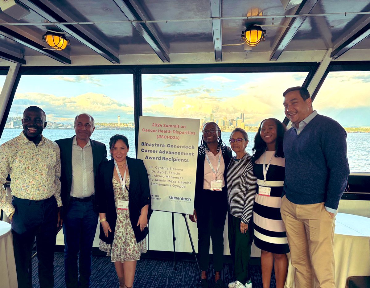 So grateful for the @btfoundation @genentech Career Advancement Award 🏆 The Cancer Health Disparities Summit #Seattle was a great opportunity to meet amazing people working toward the same goal of improving cancer outcomes in underserved communities Inspired by great