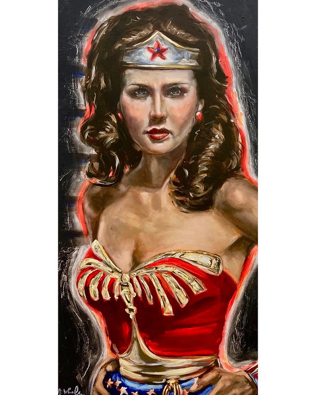 'So long as life remains, there is always ART... and so long as there is ART, there can be victory!' 
Anna Whalen, Wonder Woman, 15'x30' Acrylic on Board
#localart #halifaxart #halifaxns #artgallery #artcollector #wonderwoman #portrait #faces #artwork #artist