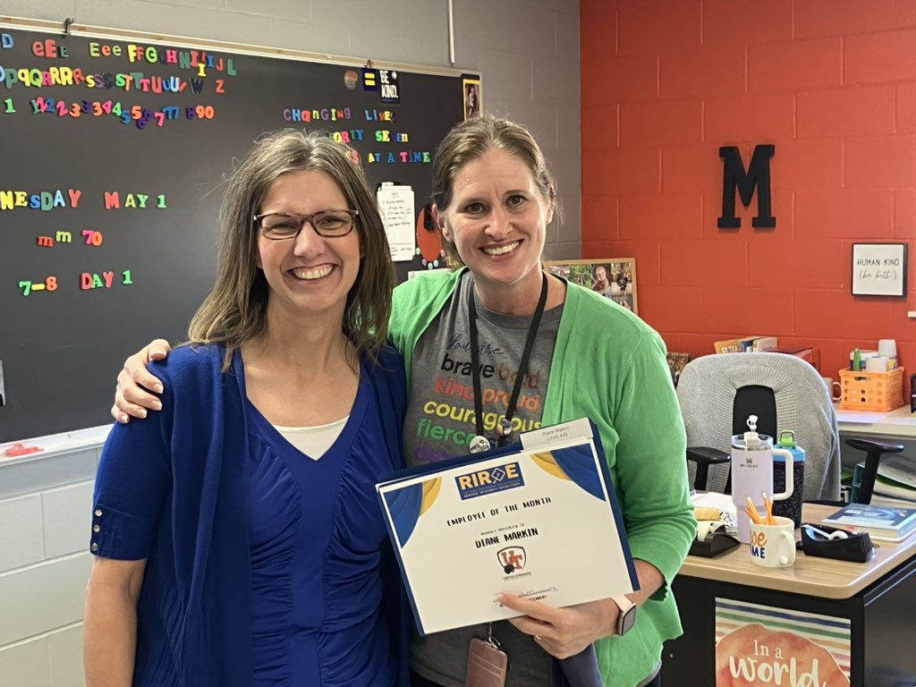 Congratulations to this month’s UTHS <a href="/rock_regional/">Rock Island County Regional Office of Education</a> Employee of the Month Mrs. Diane Markin!  She is an amazing and caring educator to our students and staff!