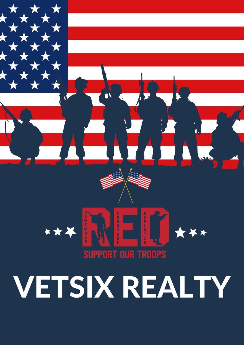 #VetSixRealty #HoustonTX #VeteranRealtor #SaluteToService #ThankYouForYourService #WearREDonFridays #SupportOurTroops