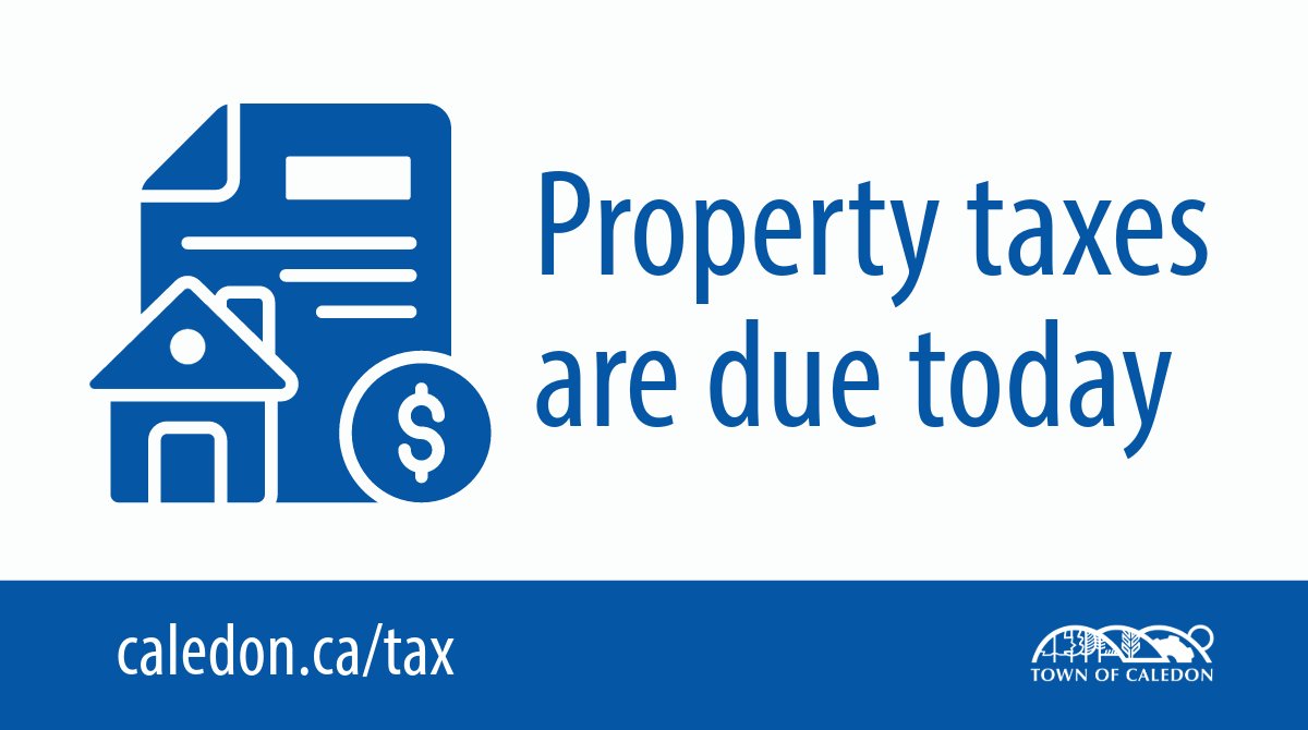 #Reminder: Property taxes are due today! 🏠 Regular late payment fees apply. For more info and payment options, visit: ow.ly/o63Q50QHYgK