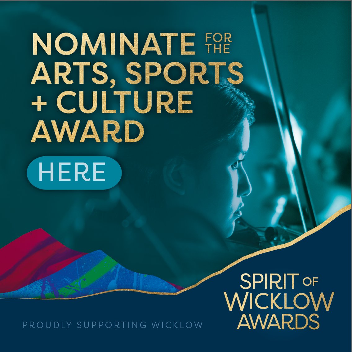 Nominate for our Arts, Sport & Culture Award: This category provides an opportunity to recognise those who excel in arts, sports & culture, large or small.

Nominations close May 31st: 8ypmvoy8xag.typeform.com/SpiritOfWicklow

#SpiritOfWicklow #PowerscourtDistillery