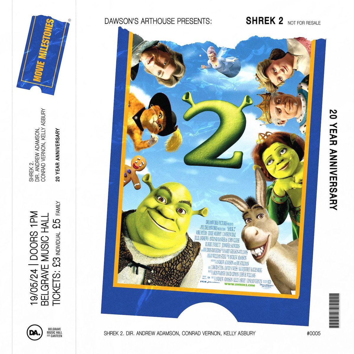 link.dice.fm/h2fcb97215ff Celebrate the 20th Anniversary of the internet's favourite Ogre as Dawsons Arthouse presents: Shrek 2 (2001) 🦠 Grab a burger, grab a sofa and enjoy a Sunday Screening with the family. Group and individual tickets available now on DICE.